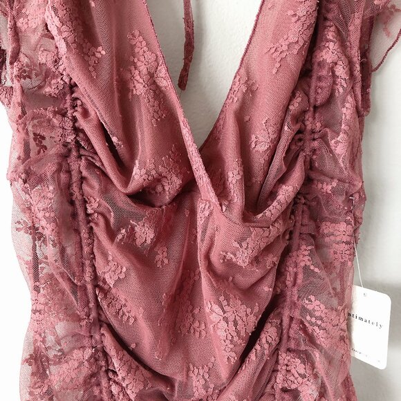 Free People top XL Lacey in love cami top tshirt New with tags! Lace tee - Picture 7 of 11